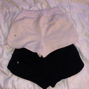 Lululemon Shorts Size 4 Black & White/Off White